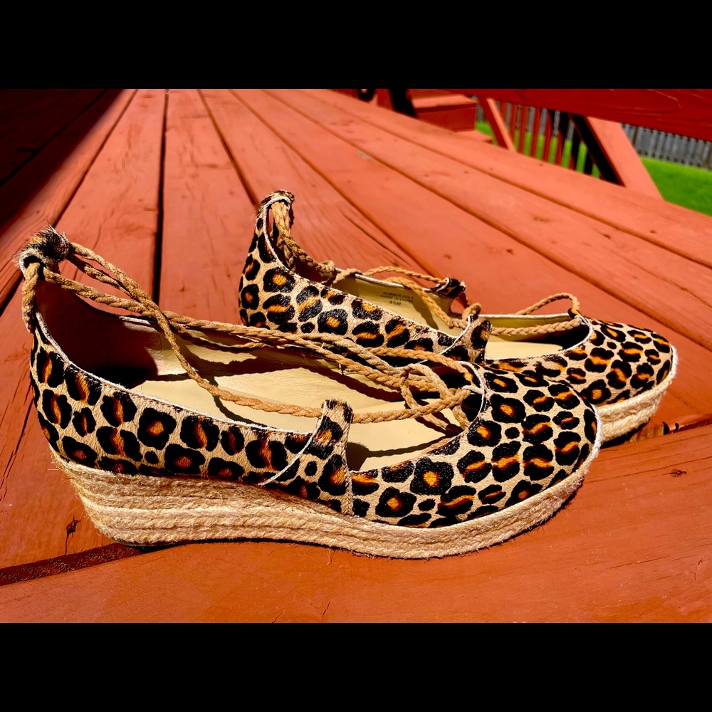 Cheetah print espadrille from Ann Taylor.
